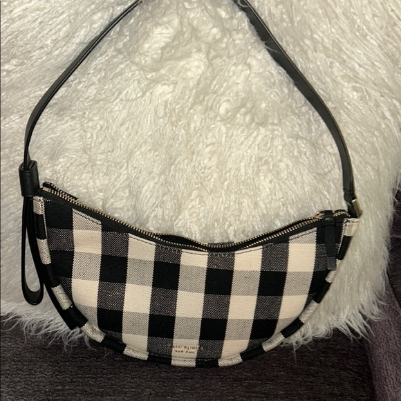 Kate Spade Black and White Checkered shoulder bag - Picture 1 of 9